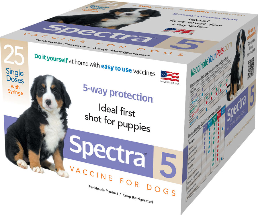 Durvet Canine Spectra 5 Dog Vaccine W/Syringe, 1 Dose - Vaccines