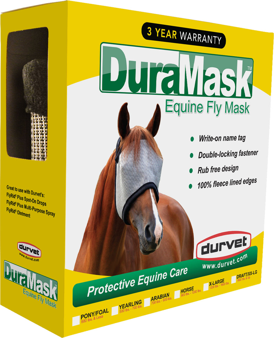 Durvet Duramask Fly Mask, Yearling - Fly Masks