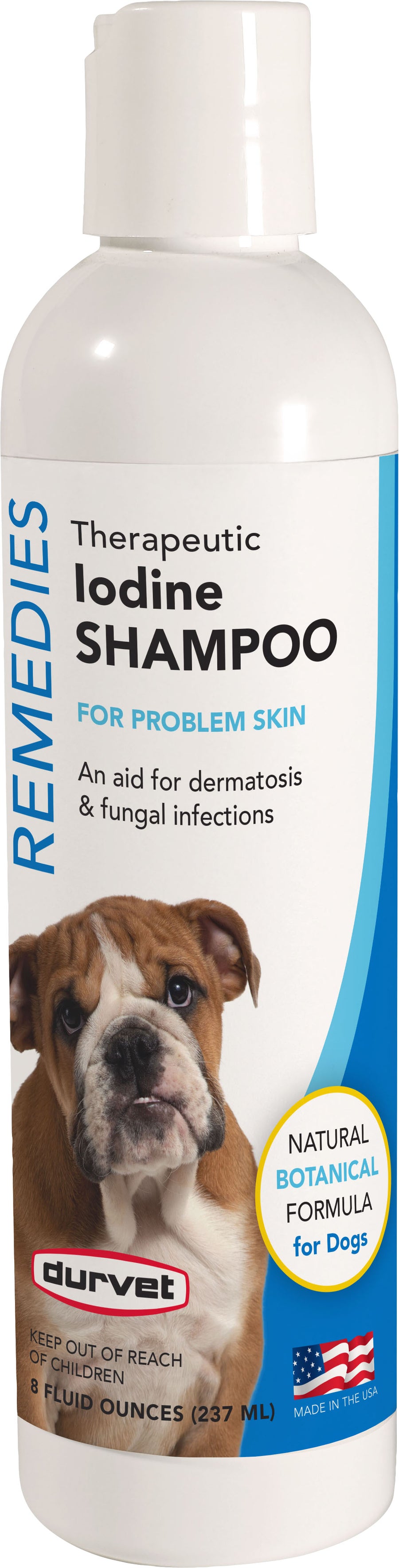 Durvet Naturals Remedies Iodine Shampoo, Iodine, 8 oz - Shampoos & Wipes