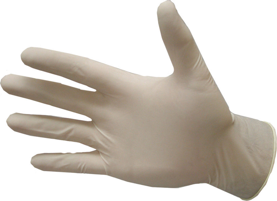 Ideal Ag-Tek Latex Powder Free Glove 4mil, White, SM - 100ct - Disposable