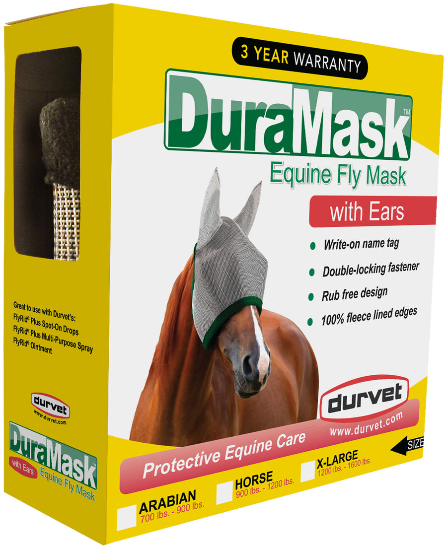 Durvet Duramask Fly Mask W/Ears, XL - Fly Masks