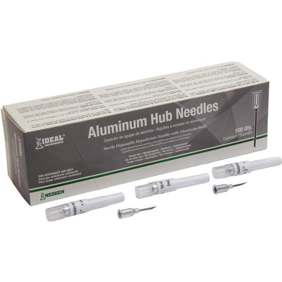 Ideal Aluminum Hub Disposable Needle for Ag Use Only, 16 Ga x .625 in - Needles