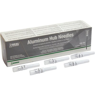 Ideal Aluminum Hub Disposable Needle for Ag Use Only, 16 Ga x .75 in - Needles