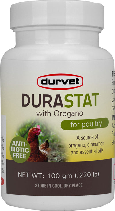 Durvet Durastat W/Oregano for Poultry, 100 gm - Supplements