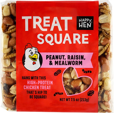 Happy Hen Treat Square, Mealworm/Peanut, 7.5 oz - Mealworms
