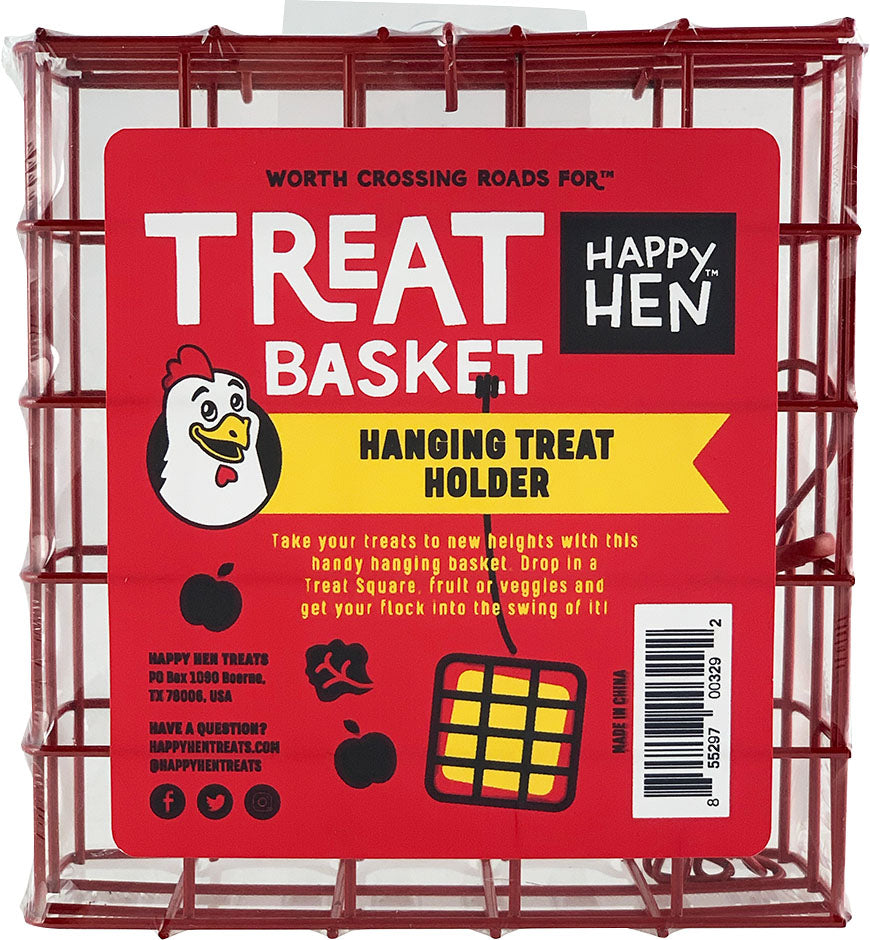 Happy Hen Treat Square Basket, 5x1.9x5 in - Hanging Feeder
