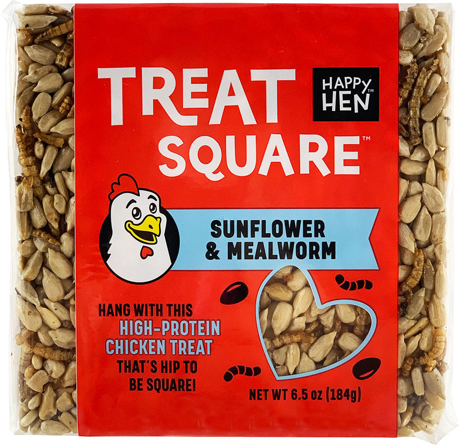 Happy Hen Treat Square, Mealworm/Sunflower, 6.5 oz - Mealworms