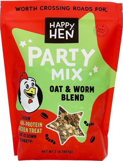 Happy Hen Party Mix, Mealworm/Oat, 2 lb - Mealworms