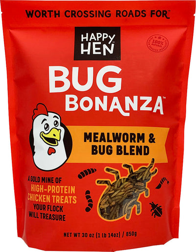 Happy Hen Bug Bonanza, Mealworm/Bug, 30 oz - Mealworms