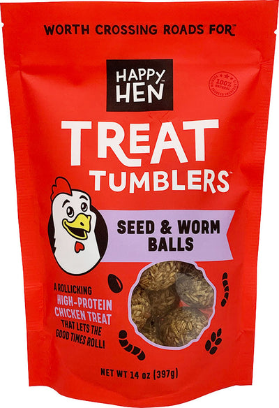 Happy Hen Treat Tumblers, Mealworm/Seed, 14 oz - Treats