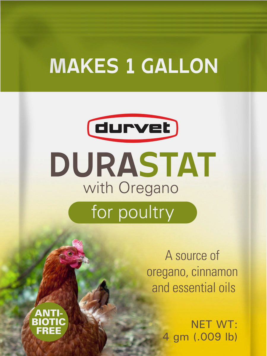 Durvet Durastat W/Oregano for Poultry, 4 gm-40 pk - Supplements