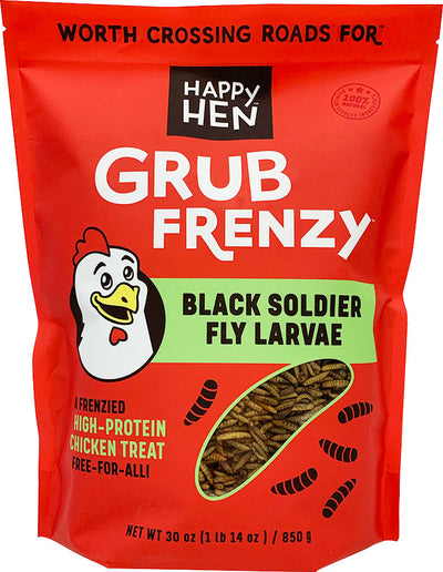 Happy Hen Grub Frenzy, 30 oz - Black Soldier Fly Larva