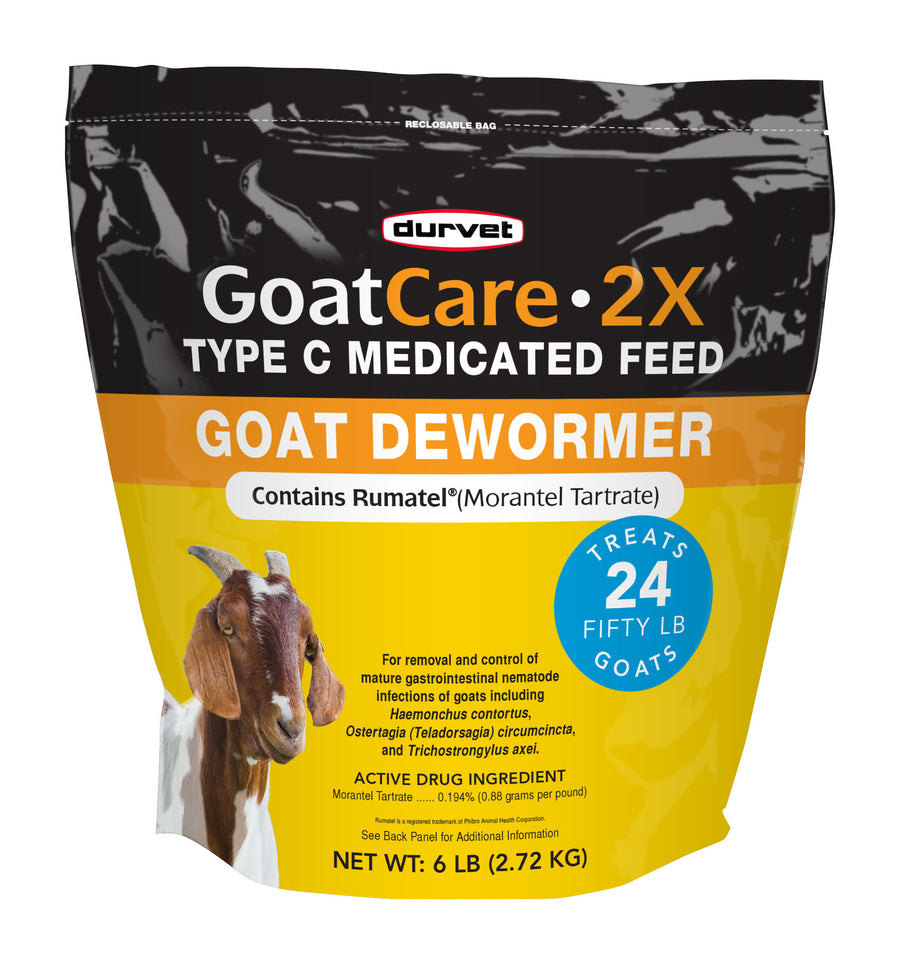 Durvet Goatcare-2x Morantel Tartrate Dewormer, 6 lb - Feed Pellets & Granules