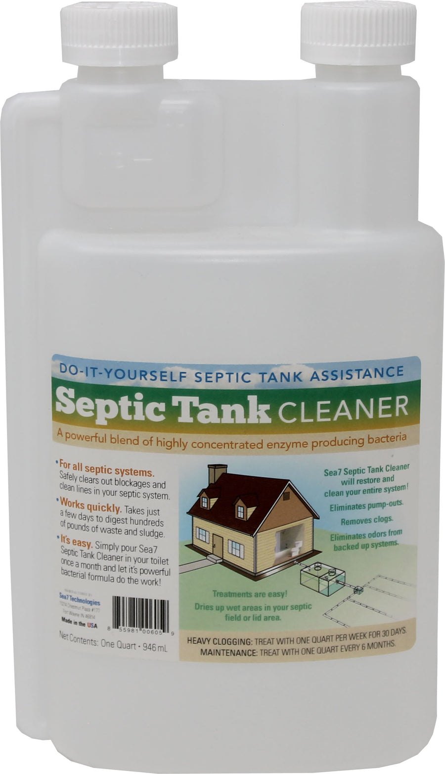 Sea 7 Septic Tank Cleaner D-I-Y, 1 qt - Household Maintenance