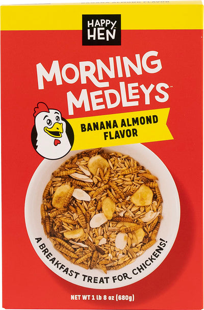 Happy Hen Morning Medley Treats for Chickens, Banana/Almond, 1.5 lb