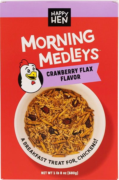 Happy Hen Morning Medley Treats for Chickens, Cranberry/Flax, 1.5 lb