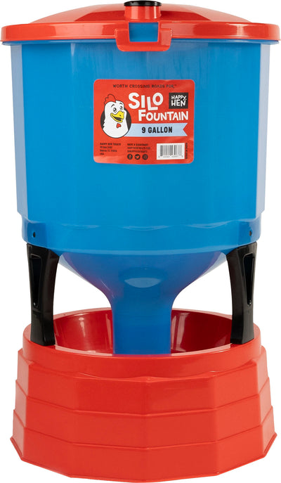 Happy Hen Silo Fountain, 9 gal - Waterer