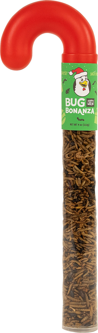 Happy Hen Bug Bonanza Candy Cane, 4 oz - Mealworms