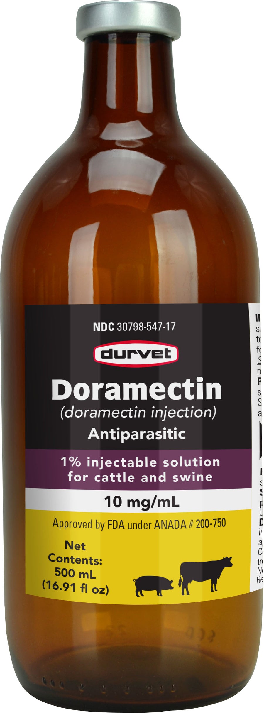 Durvet Doramectin 1% Injectable, 500 ml - Nutritional Injectable