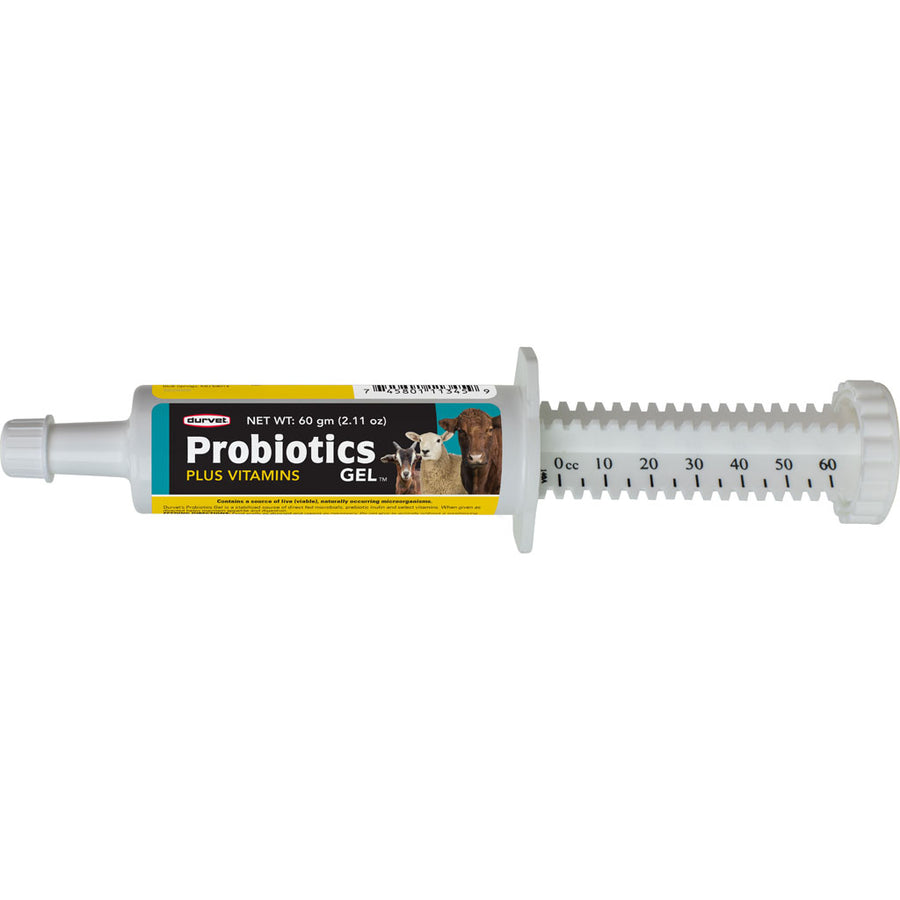 Durvet Probiotics Gel Plus Vitamins, 60 gm - Probiotic Bolus and Gels