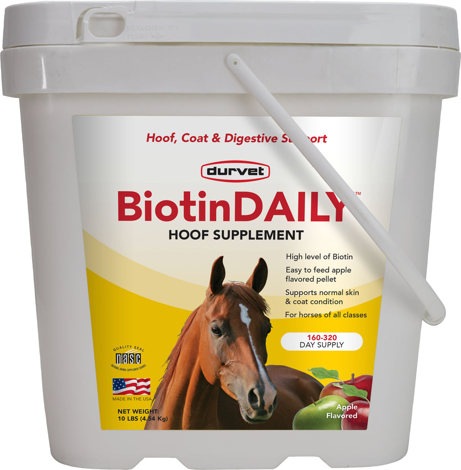 Durvet Biotin Daily Hoof Supplement, Apple, 10 lb