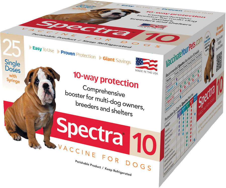 Durvet Canine Spectra 10 Dog Vaccine W/Syringe, 1 Dose - Vaccines