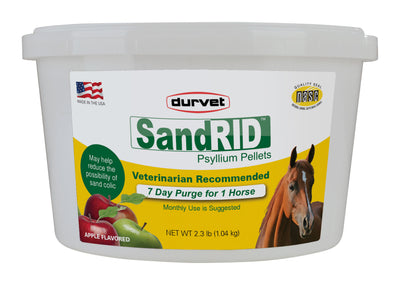 Durvet Sandrid Psyllium Pellets, Apple, 2.3 lb-7 Day - Digestion Sand Upset