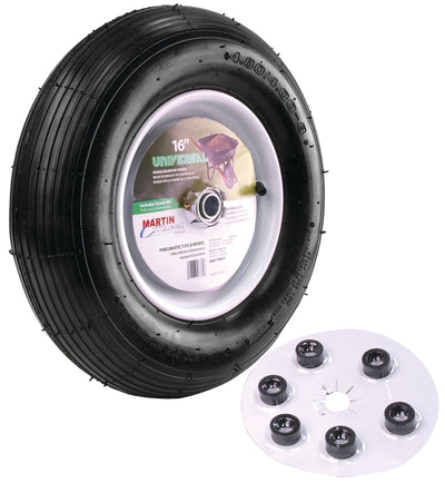 MARTIN Wheel 408TTRIB32 Wheelbarrow Wheel with Universal Hub