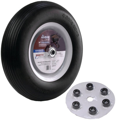 MARTIN Wheel 408RBPU31 Wheelbarrow Wheel with Universal Hub