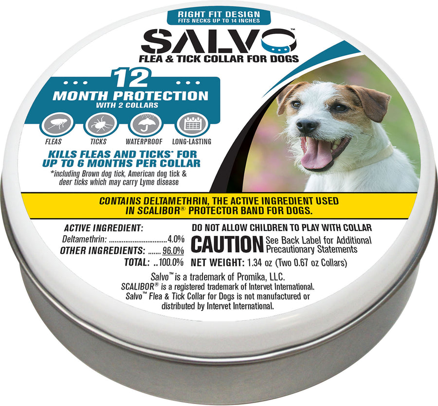 Salvo Flea and Tick Collar for Dogs, sm-2 pk - Collars