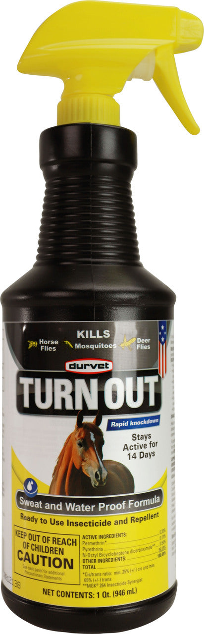 Durvet Turn Out Sweat & Waterproof Formula Spray, 32 oz - Ready to Use
