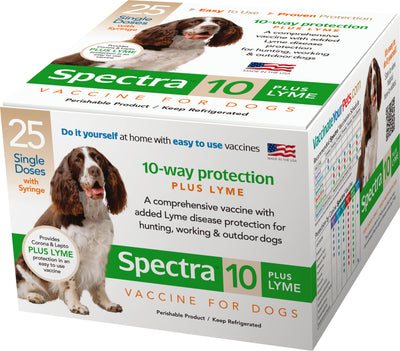 Canine Spectra 10 Plus Lyme Vaccine W/Syringe, 1 Dose - Vaccines
