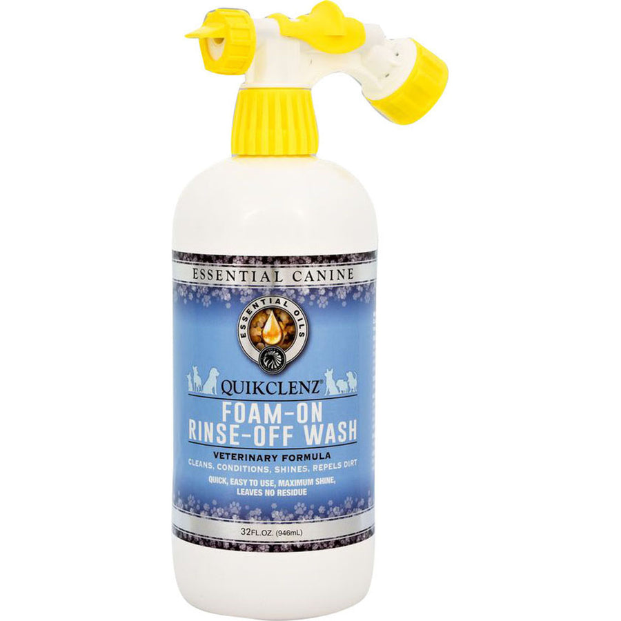 Essential Canine Quikclenz Foam-On Rinse-Off Wash, 32 oz - Shampoos & Wipes