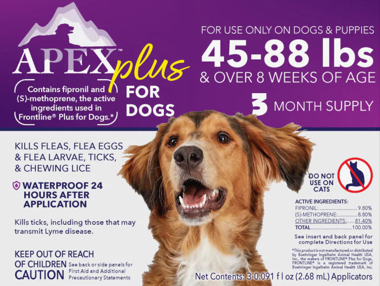 Apex Plus for Dogs, 45-88 Lb- 3 pk - Topicals