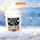 Home and Country USA Orange Ice Melt Pail Effective to -25°F, Eco-Friendly De-Icer, Optimal Granule Size for Quick Melting, Ideal for Driveways, Walkways, and Entryways 45 lb Pail
