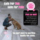 Home and Country USA Pink Ice Melt Pail Effective to -25°F, Eco-Friendly De-Icer, Optimal Granule Size for Quick Melting, Ideal for Driveways, Walkways, and Entryways 45 lb Pail