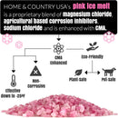 Home and Country USA Pink Ice Melt Pail Effective to -25°F, Eco-Friendly De-Icer, Optimal Granule Size for Quick Melting, Ideal for Driveways, Walkways, and Entryways 45 lb Pail