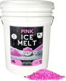 Home and Country USA Pink Ice Melt Pail Effective to -25°F, Eco-Friendly De-Icer, Optimal Granule Size for Quick Melting, Ideal for Driveways, Walkways, and Entryways 45 lb Pail
