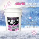 Home and Country USA Pink Ice Melt Pail Effective to -25°F, Eco-Friendly De-Icer, Optimal Granule Size for Quick Melting, Ideal for Driveways, Walkways, and Entryways 45 lb Pail
