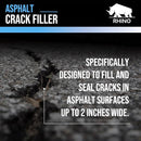 Asphalt Crack Filler - Dry Granular, Durable Seal for Driveways and Pavement Repair- Asphalt Black