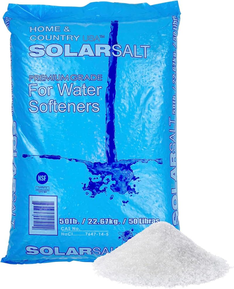 Home and Country USA 50 Pound Bag of All Natural Solar Salt for Water Softener.