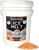 Home and Country USA Orange Ice Melt Pail Effective to -25°F, Eco-Friendly De-Icer, Optimal Granule Size for Quick Melting, Ideal for Driveways, Walkways, and Entryways 45 lb Pail
