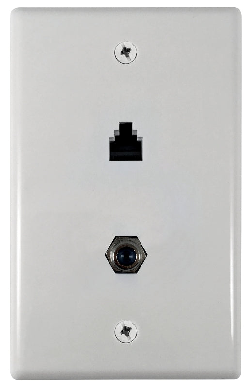 Zenith VW6ERG6W Ethernet and Coax Wallplate