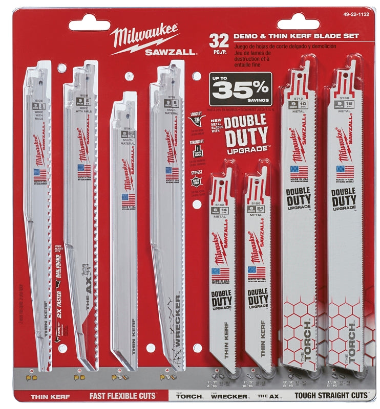 Milwaukee SAWZALL 49-22-1132 Blade Set