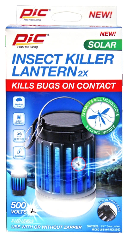 PIC SOLAR-PLZ 2-in-1 Insect Killer Lantern