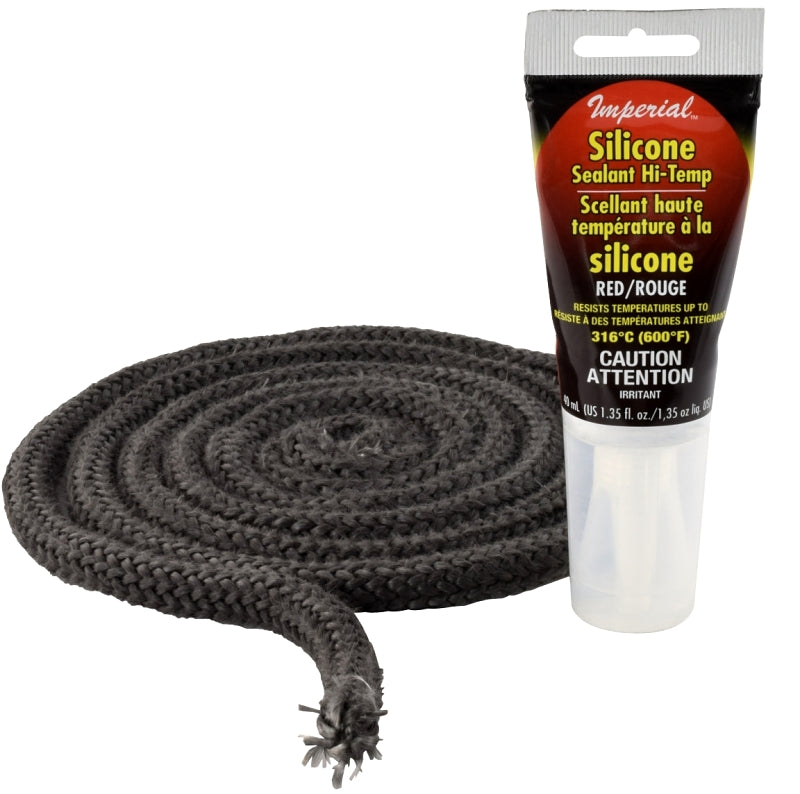 Kit Gskt Rope Fbrgls Blk 5/8In