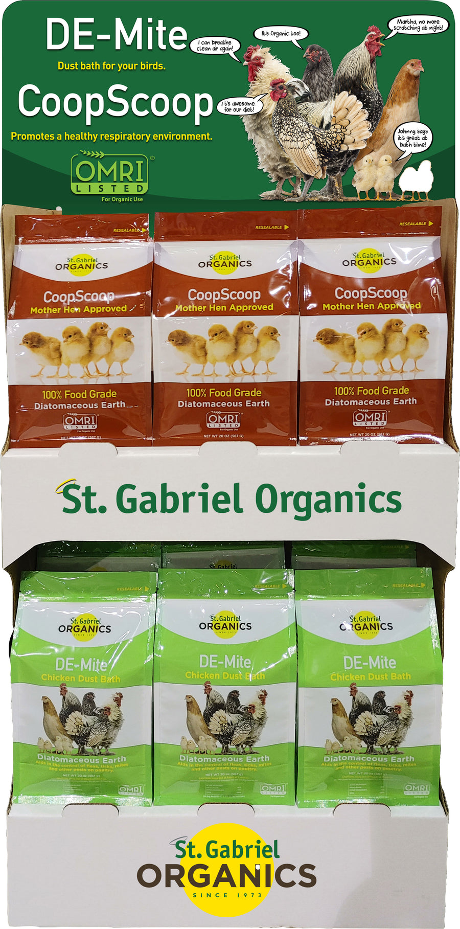 St. Gabriel Coop Scoop & De-Mite Display, 20 oz-18 pc - Supplements