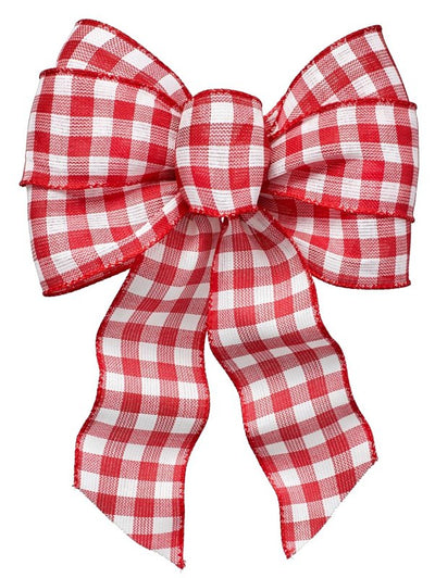 Holiday Trims 6113 Plaid Gingham Wired Bow