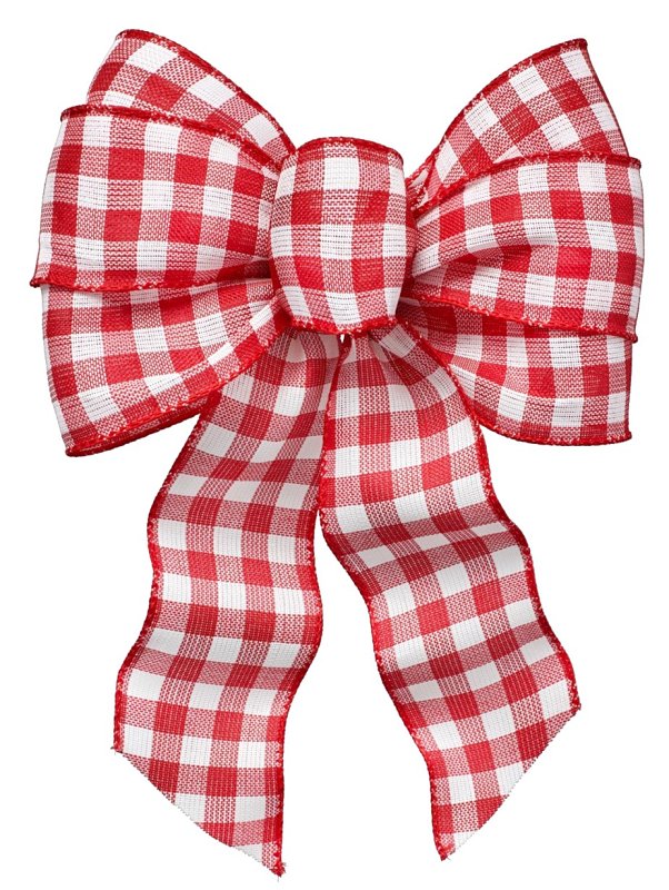 Holiday Trims 6113 Plaid Gingham Wired Bow