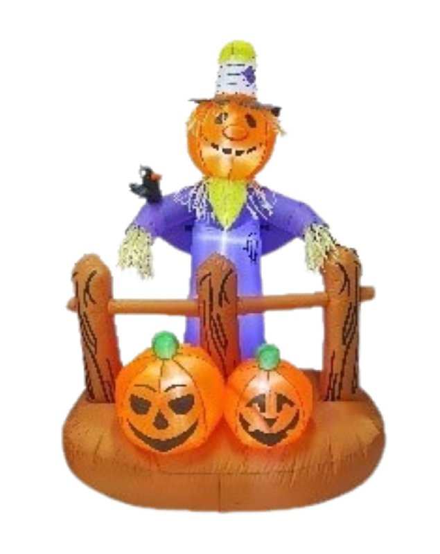 Santas Forest 90978 Inflatable Scarecrow w/Pumpkin